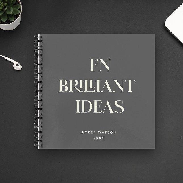 Cuaderno Ideas brillantes Planner Personalizado moderno gri (Subido por el creador)