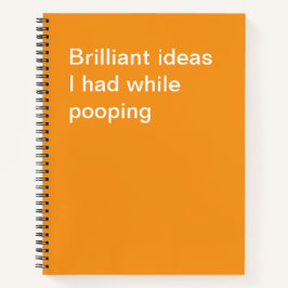 Cuaderno Ideas brillantes que tuve durante el papeleo