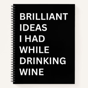 Cuaderno Ideas Brillantes Que Tuve Mientras Bebía Un Portát