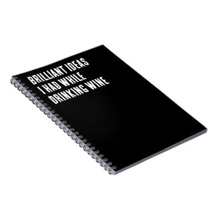 Cuaderno Ideas Brillantes Que Tuve Mientras Bebía Vino