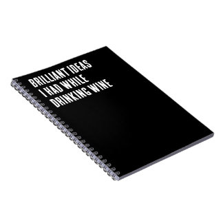 Cuaderno Ideas Brillantes Que Tuve Mientras Bebía Vino