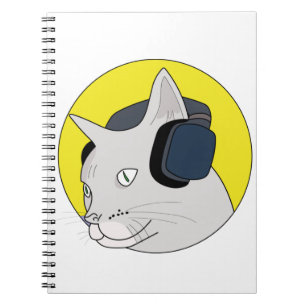 Cuaderno Ideas de diseño de aficionados a la música de gato