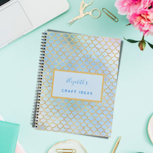 Cuaderno Ideas de manualidades de escamas de sirena azul cl