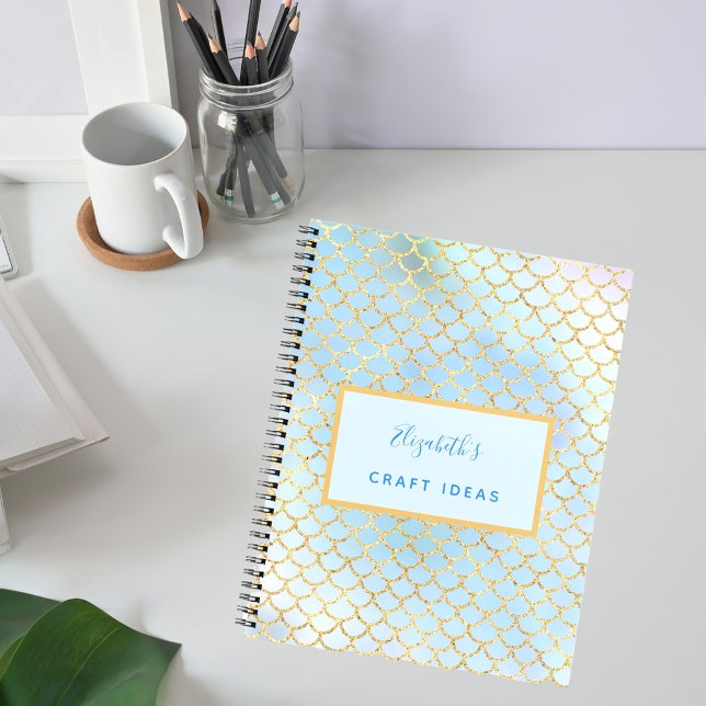 Cuaderno Ideas de manualidades de escamas de sirena azul cl (Subido por el creador)