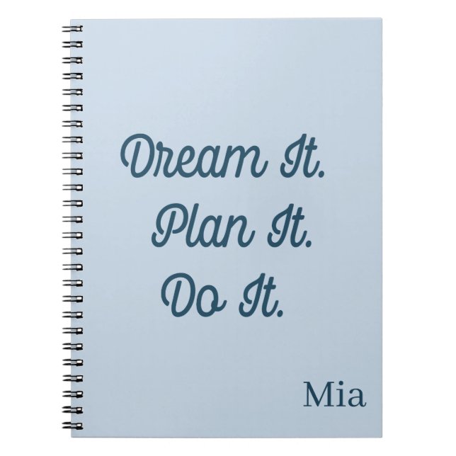 Cuaderno Ideas de planificación de citas motivacionales (Frente)