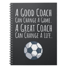 Cuaderno Ideas de regalo de entrenador de fútbol gracias ju