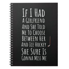 Cuaderno Ideas de regalo de hockey sobre hielo Keepsake Equ