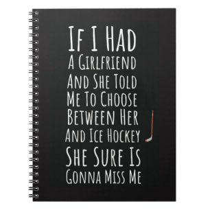 Cuaderno Ideas de regalo de hockey sobre hielo Keepsake Equ