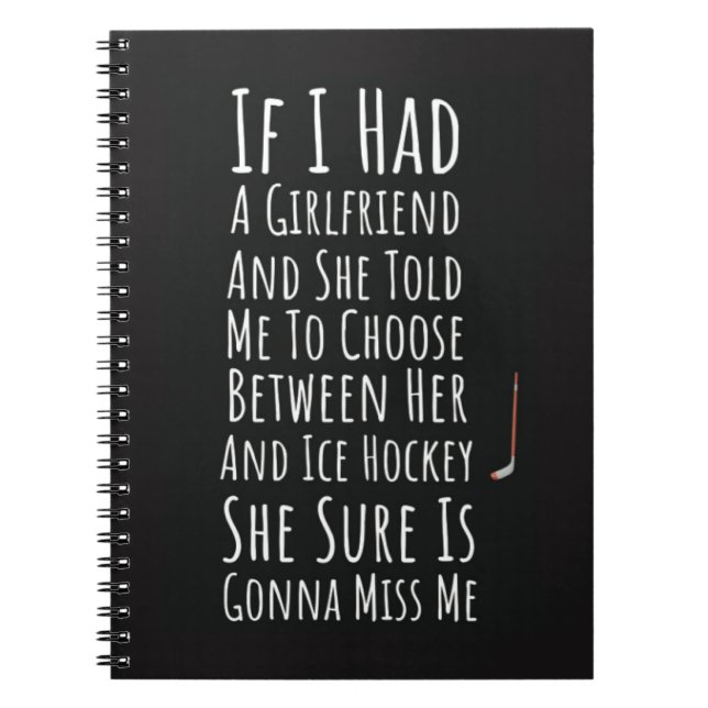 Cuaderno Ideas de regalo de hockey sobre hielo Keepsake Equ (Frente)