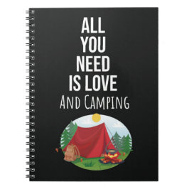 Cuaderno Ideas de regalos lindos para acampar Amante de la