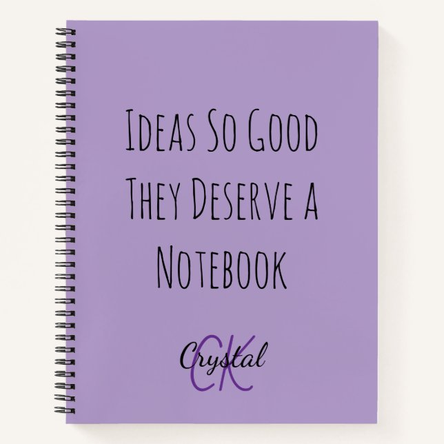 Cuaderno Ideas Divertidas Tan Buenas que Merecen un Cuadern (Anverso)