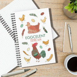 Cuaderno Ideas ecológicas Divertidas Pun de pollo
