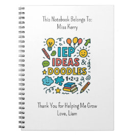 Cuaderno Ideas, garabatos y snacks para el IEP | Inclusión