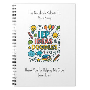 Cuaderno Ideas, garabatos y snacks para el IEP   Inclusión