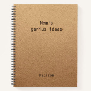 Cuaderno Ideas geniales de mamá divertidas personalizadas