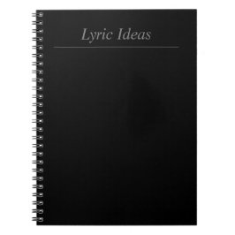Cuaderno Ideas líricas de personalizable Portátil negro
