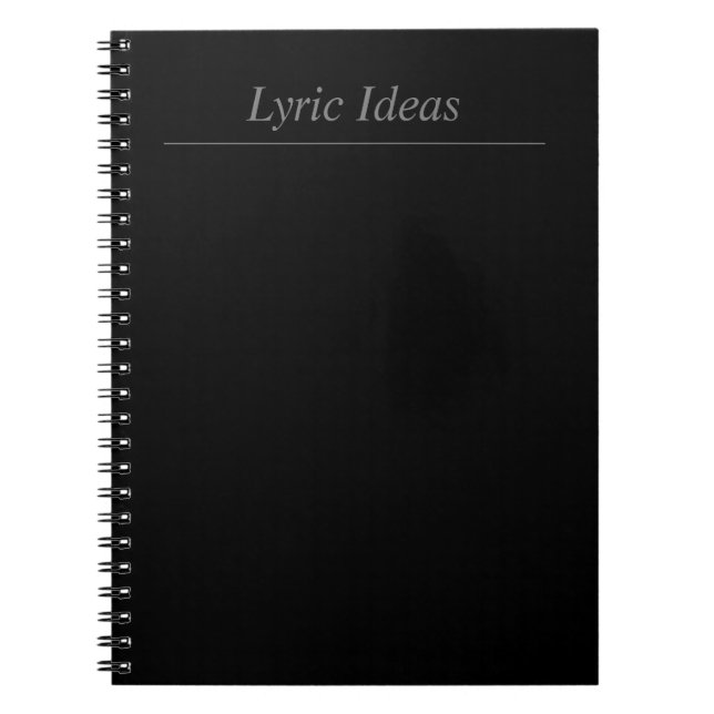 Cuaderno Ideas líricas de personalizable Portátil negro (Frente)