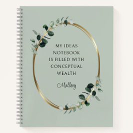 Cuaderno Ideas Motivacionales De Cita De Eucalyptus Gold Sa