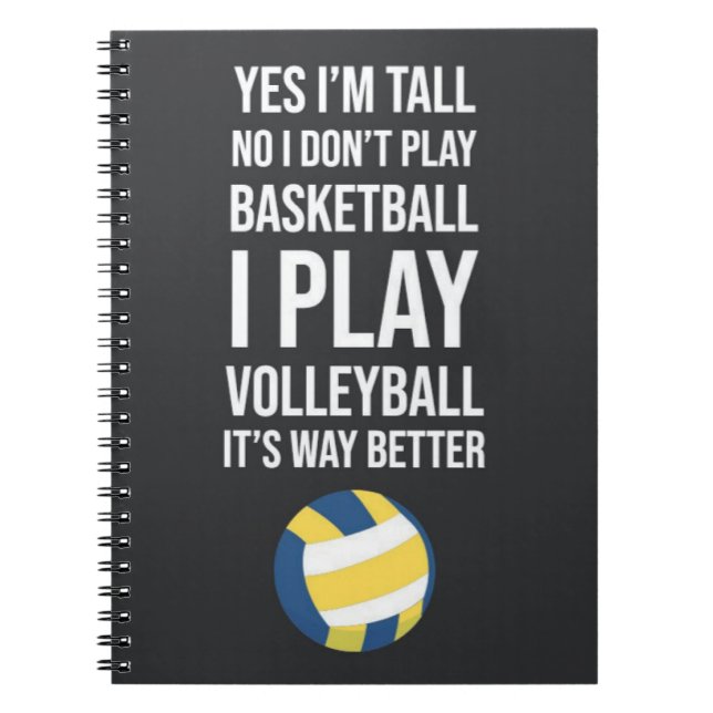 Cuaderno Ideas Para Regalos De Equipo De Voleibol Para Su J (Frente)