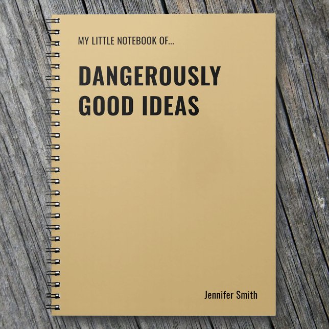 Cuaderno Ideas peligrosamente buenas cita divertida (Subido por el creador)