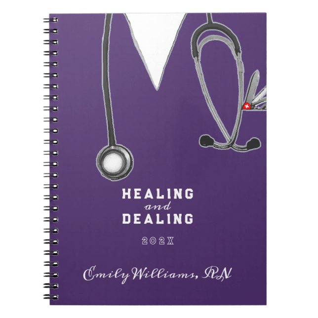 Cuaderno ideas personalizadas de regalo de enfermería (Frente)