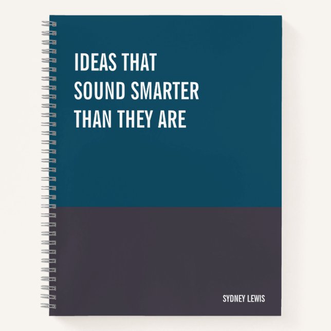 Cuaderno Ideas que suenan más inteligentes de lo que son, h (Anverso)