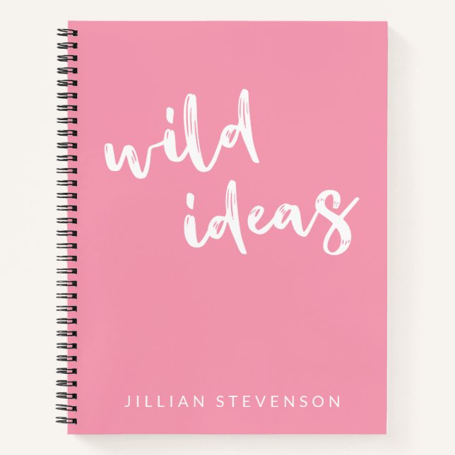 Cuaderno Ideas silvestres divertidas Inspiradoras rosa pers (Anverso)