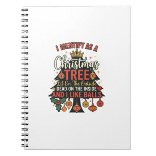 Cuaderno Identificar como bolas de corona de árbol de Navid