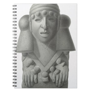 Cuaderno Ídolo de piedra de dios Cocijo, placa de la lluvi