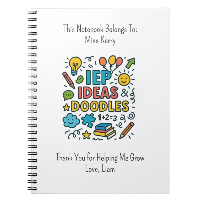 Cuaderno IEP Ideas, Doodles & Snacks | Inclusion (Frente)