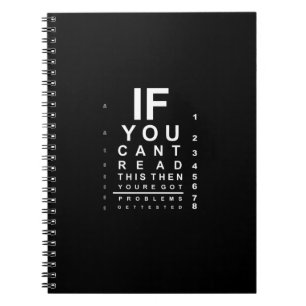 Cuaderno If you can read this eye test chart - Dark