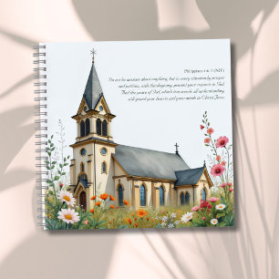 Cuaderno Iglesia inspiradora de la Biblia Verse del Agua