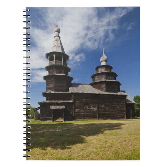 Cuaderno iglesia ortodoxa rusa de madera tradicional (Frente)