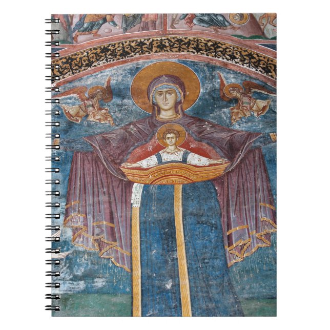Cuaderno Iglesia ortodoxa serbia, y un sitio de la UNESCO, (Frente)