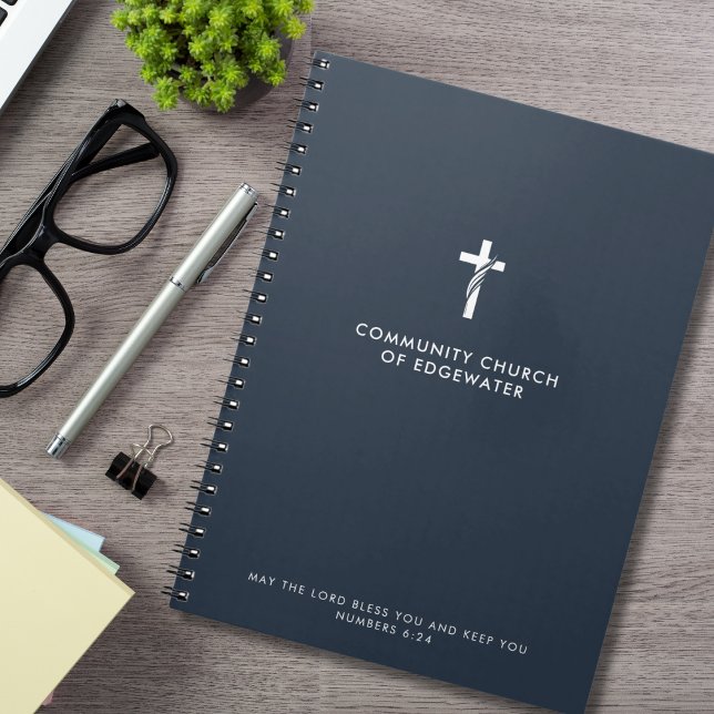 Cuaderno Iglesia personalizado Sermon Fe de la Cruz Moderna (Subido por el creador)