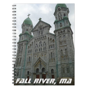 Cuaderno Iglesia románica, río otoño, Massachusetts