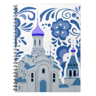 Cuaderno Iglesias ucranianas de Kiev, azules y blancas post
