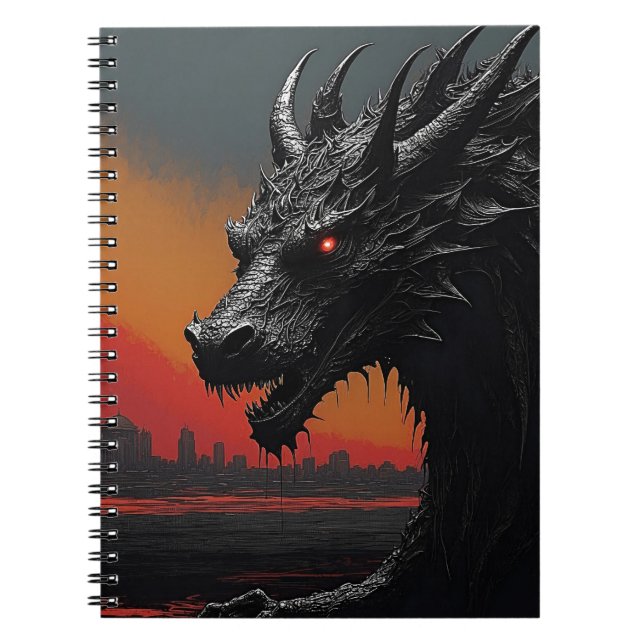 Cuaderno Ignorar tu creatividad: Dragon Noir (Frente)