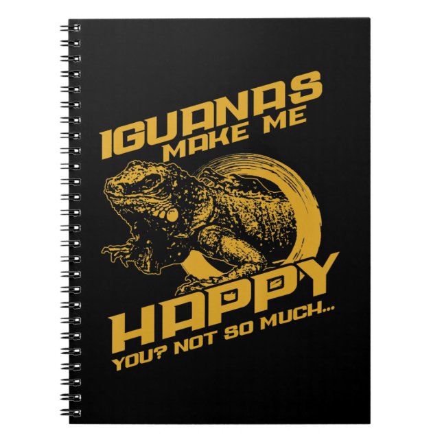 Cuaderno Iguana Hazme Feliz No Tanto (Frente)