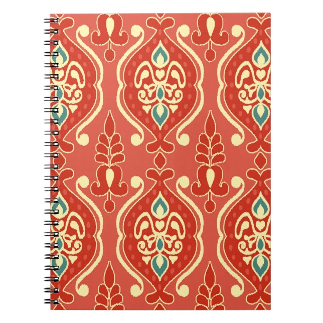 Cuaderno Ikat casero: Tejido de Boho étnico (Frente)