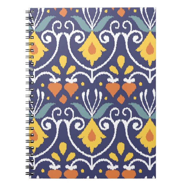 Cuaderno Ikat casero: Tejido de Boho étnico (Frente)