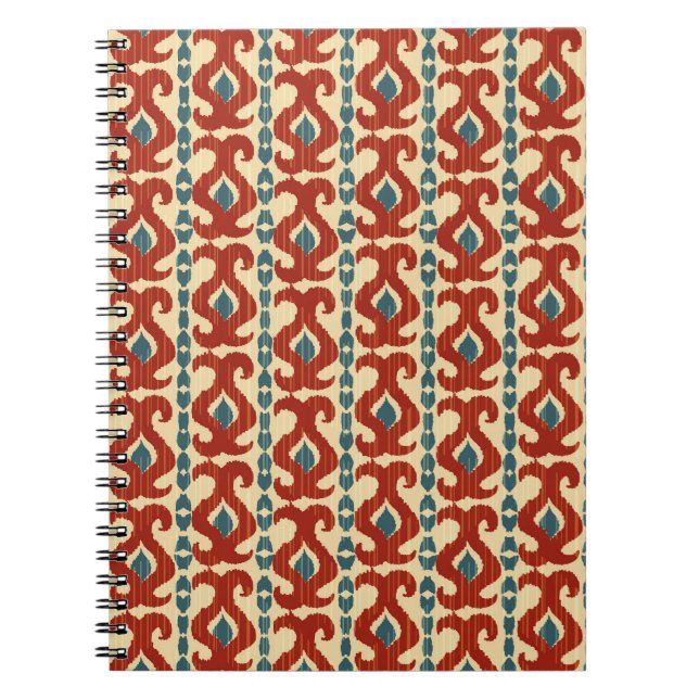 Cuaderno Ikat Elegance: Diseño De Patrones Sin Marea. (Frente)