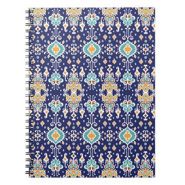 Cuaderno Ikat Geometric: Ornamento Folklore Oriental. (Frente)