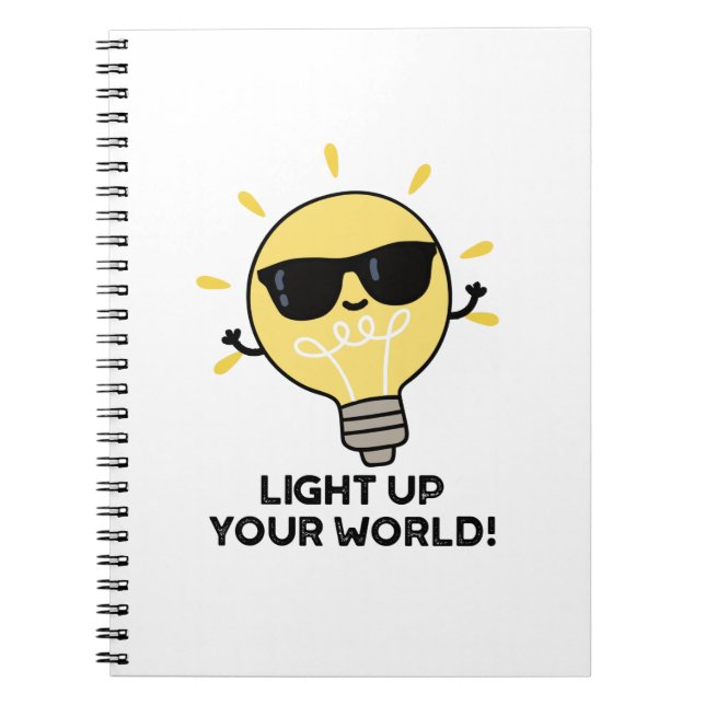 Cuaderno Ilumina Tu Mundo Chiste De Bombilla Positivo Diver (Frente)
