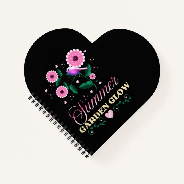 Cuaderno Iluminación de jardín de verano floral botánico de (Anverso)