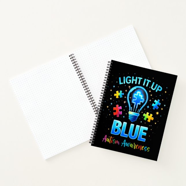 Cuaderno Ilumínalo de Azul Conciencia del Autismo Autista (Interior)