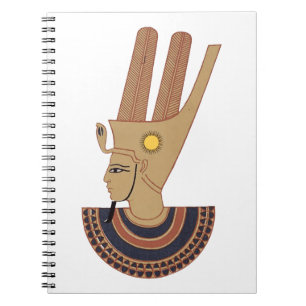 Cuaderno ilusión de la diosa egipcia de la antigua Hathor