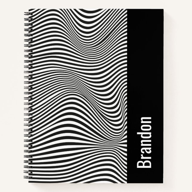 Cuaderno Ilusión óptica en blanco y negro (Anverso)