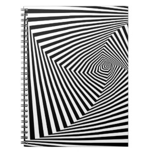 Cuaderno Ilusión óptica: Resumen geométrico a rayas.