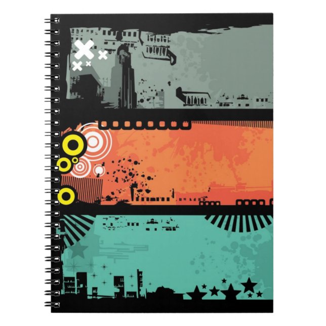 Cuaderno Ilustracion 2 de las banderas del Grunge (Frente)